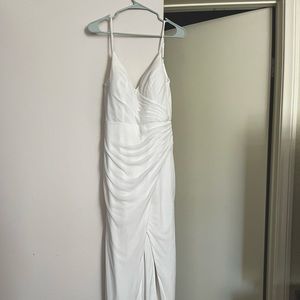 AZAZI eggshell bridesmaid dress